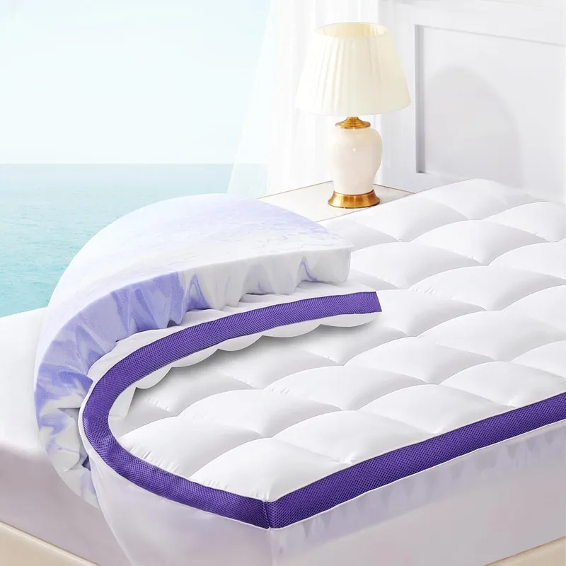 ChiXpace Dual Layer 4 Inch Memory Foam Mattress Topper, King